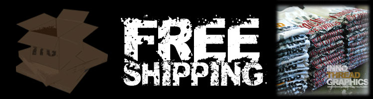 free shipping for custom printed t-shirts